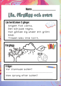 Läs, färglägg och svara - Häfte