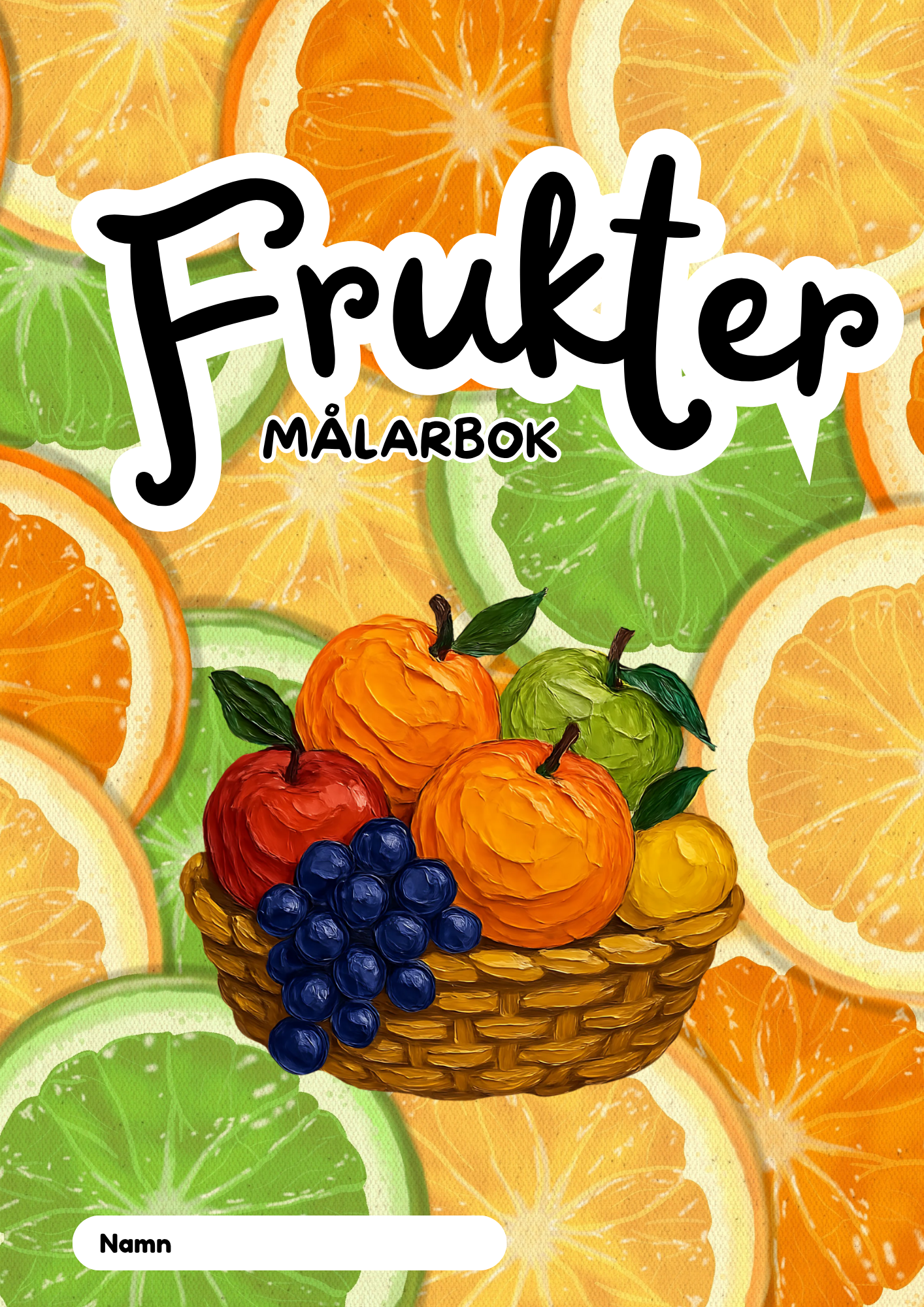 Målarbok - Frukter