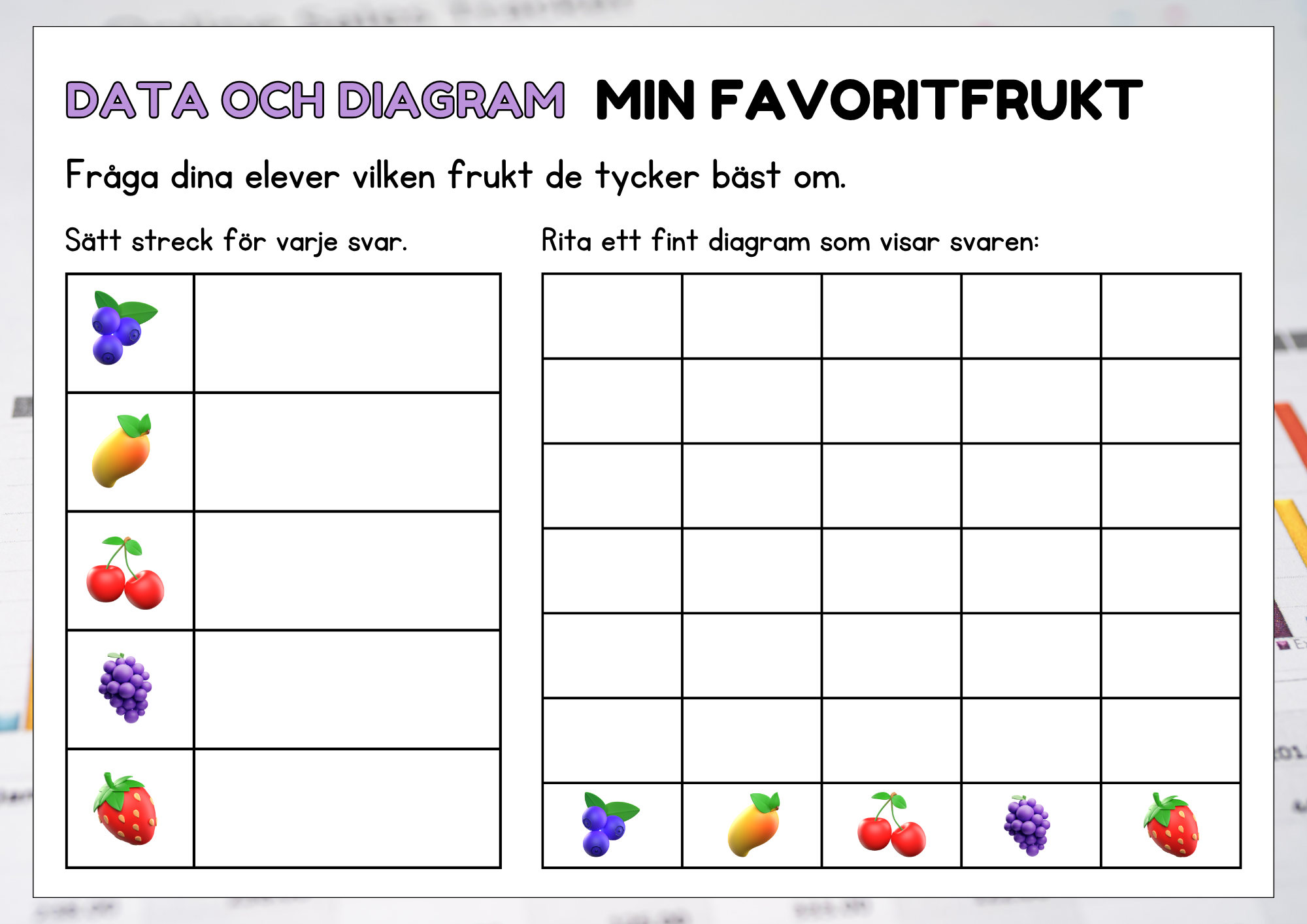 Data och diagram - Årskurs 2 - 4