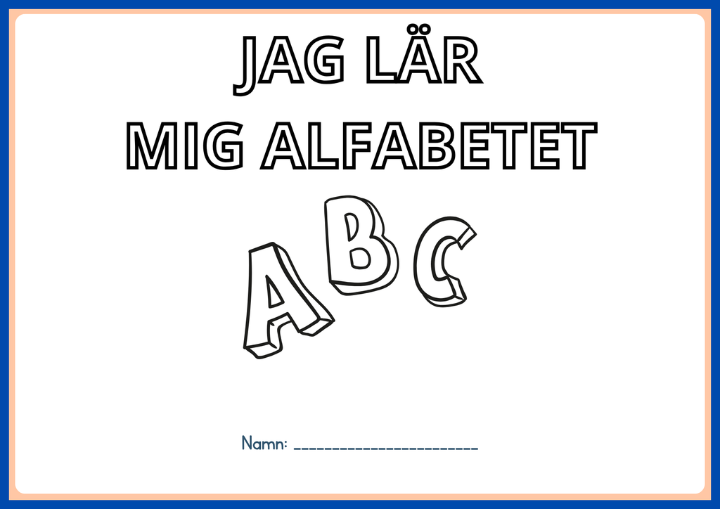 Jag lär mig alfabetet - Spåra bokstäver - Häfte