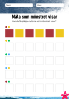 Måla som mönstret visar