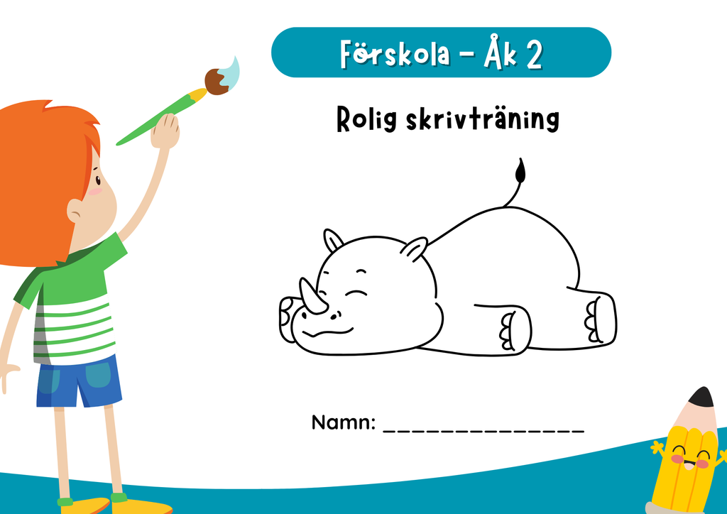 Rolig skrivträning - Förskola - Åk 2