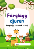 Färglägg, titta och skriv - Häfte