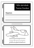 Min skrivbok - Tema fordon
