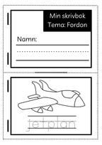 Min skrivbok - Tema fordon