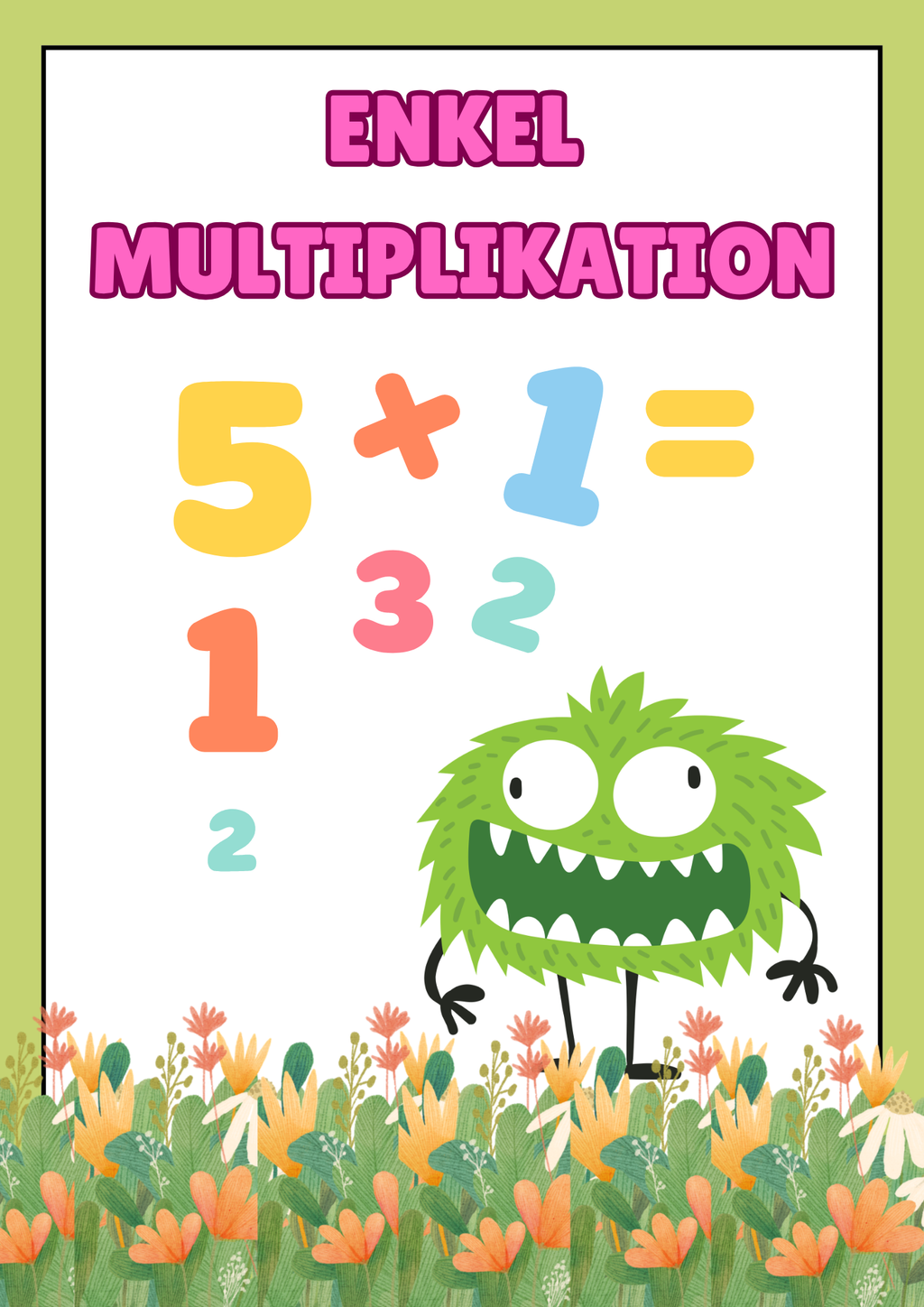 Enkel multiplikation - Häfte - Tema monster