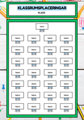 Klassrumsplaceringar - Redigerbara - Powerpoint