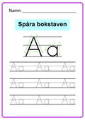 Spåra bokstaven - Hela alfabetet