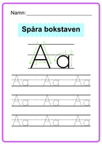 Spåra bokstaven - Hela alfabetet