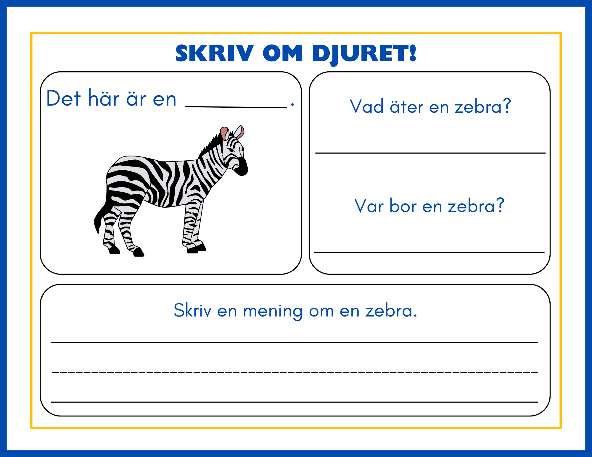 Skriv om djuret - Häfte