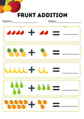 Frukt addition och subtraktion