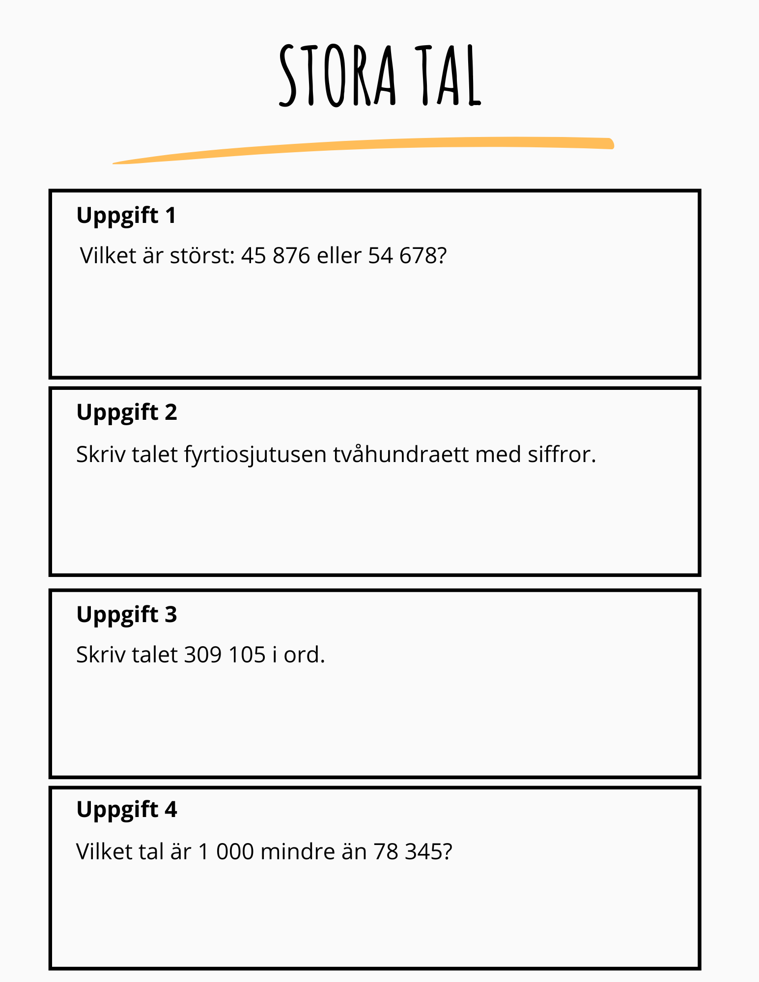Matematikuppstart – Årskurs 5
