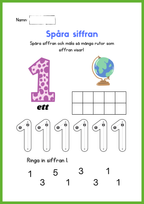 Spåra siffran - Häfte - 1 - 10