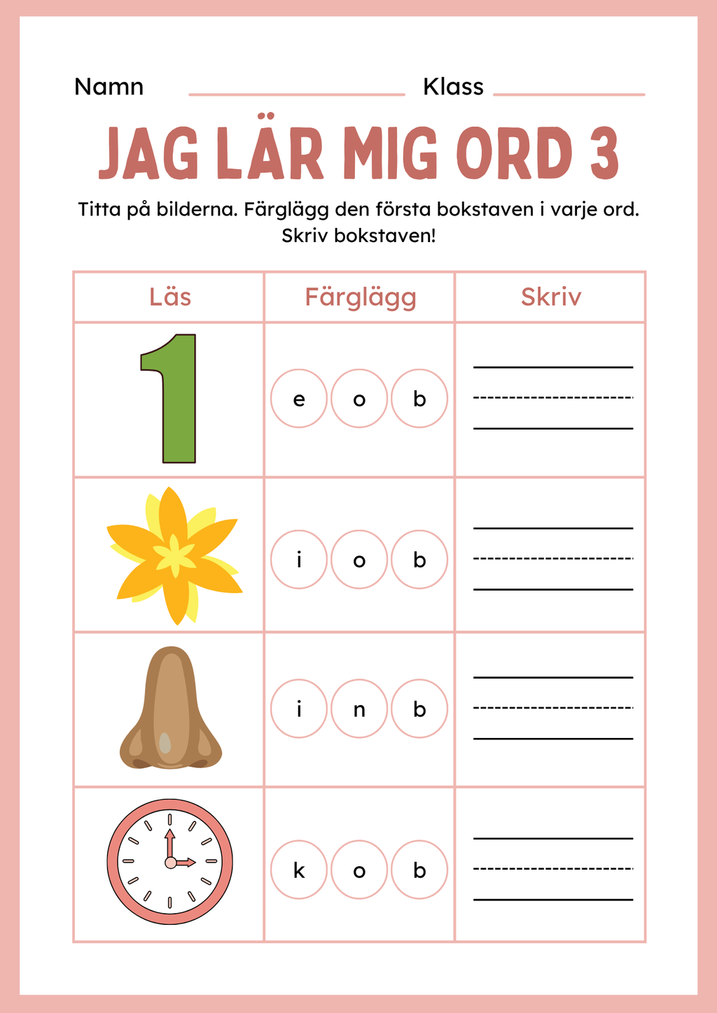 Jag lär mig ord 3 - Häfte