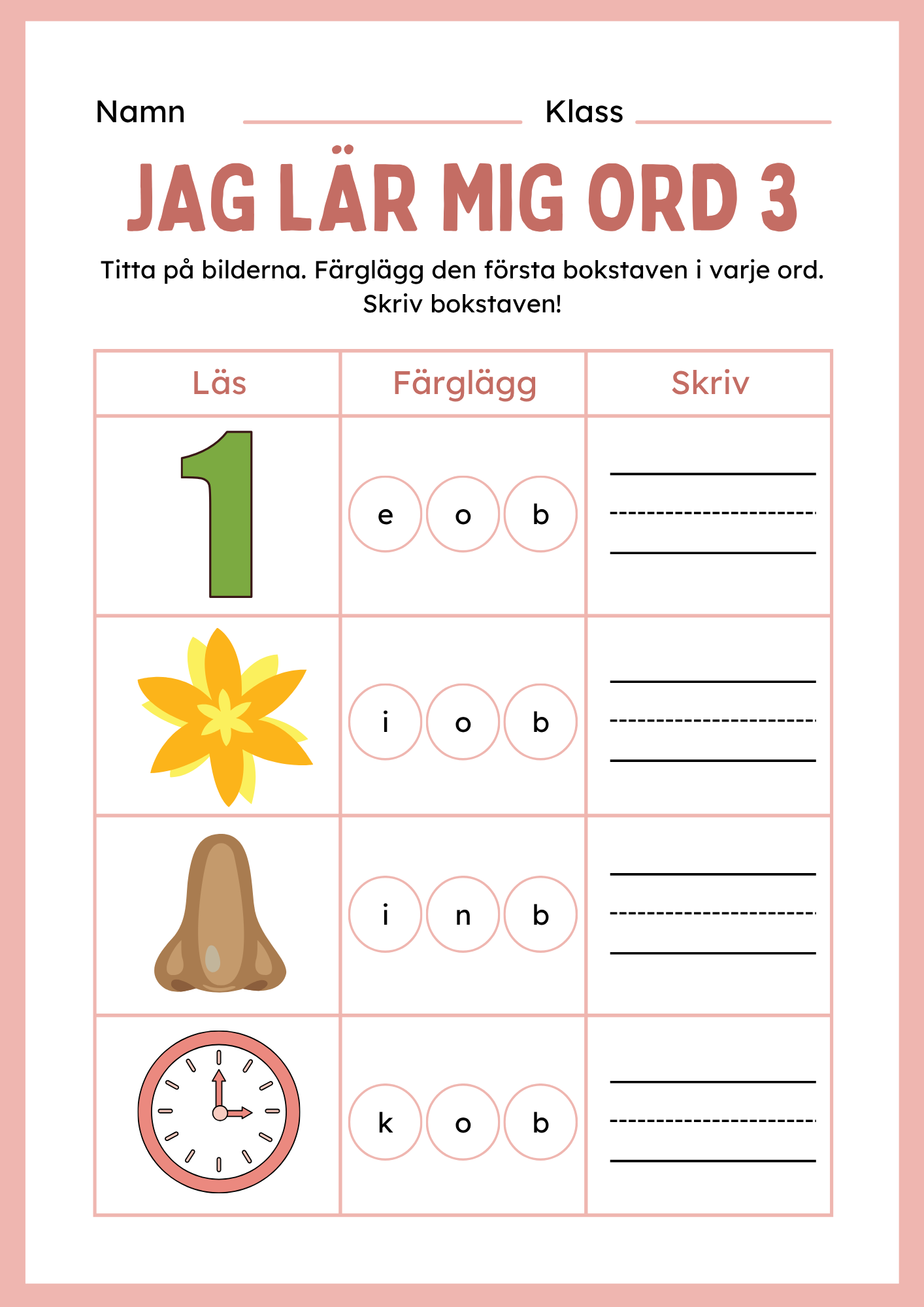 Jag lär mig ord 3 - Häfte