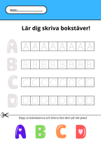 Lär dig skriva bokstäver - Hela alfabetet