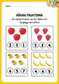 Räkna frukterna - Häfte