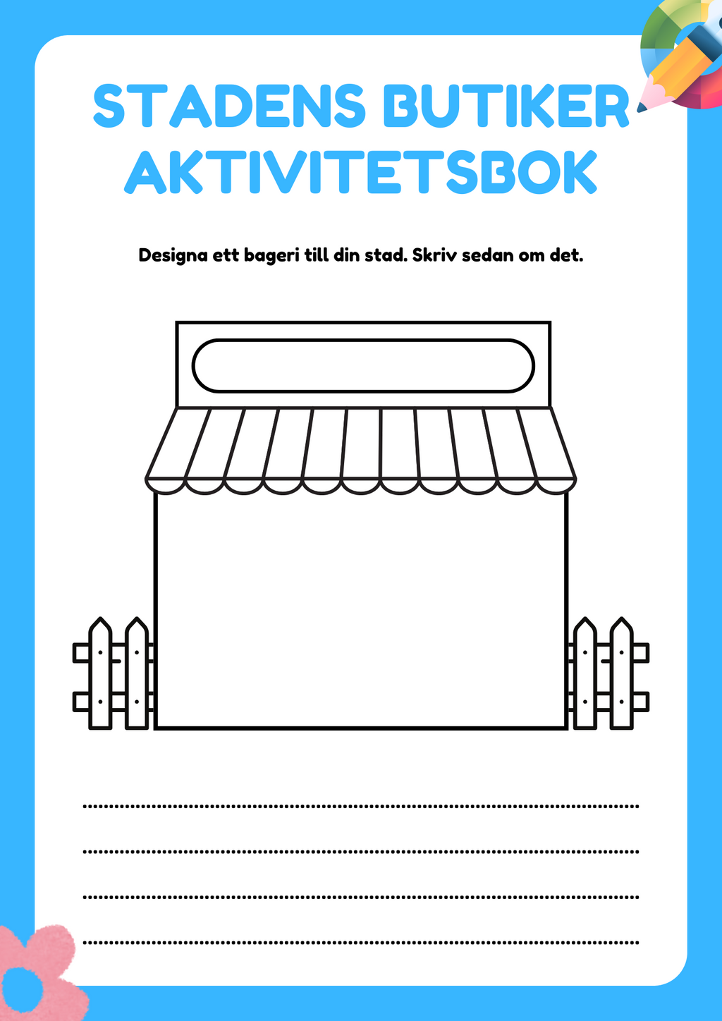 Stadens butiker - Aktivitetsbok