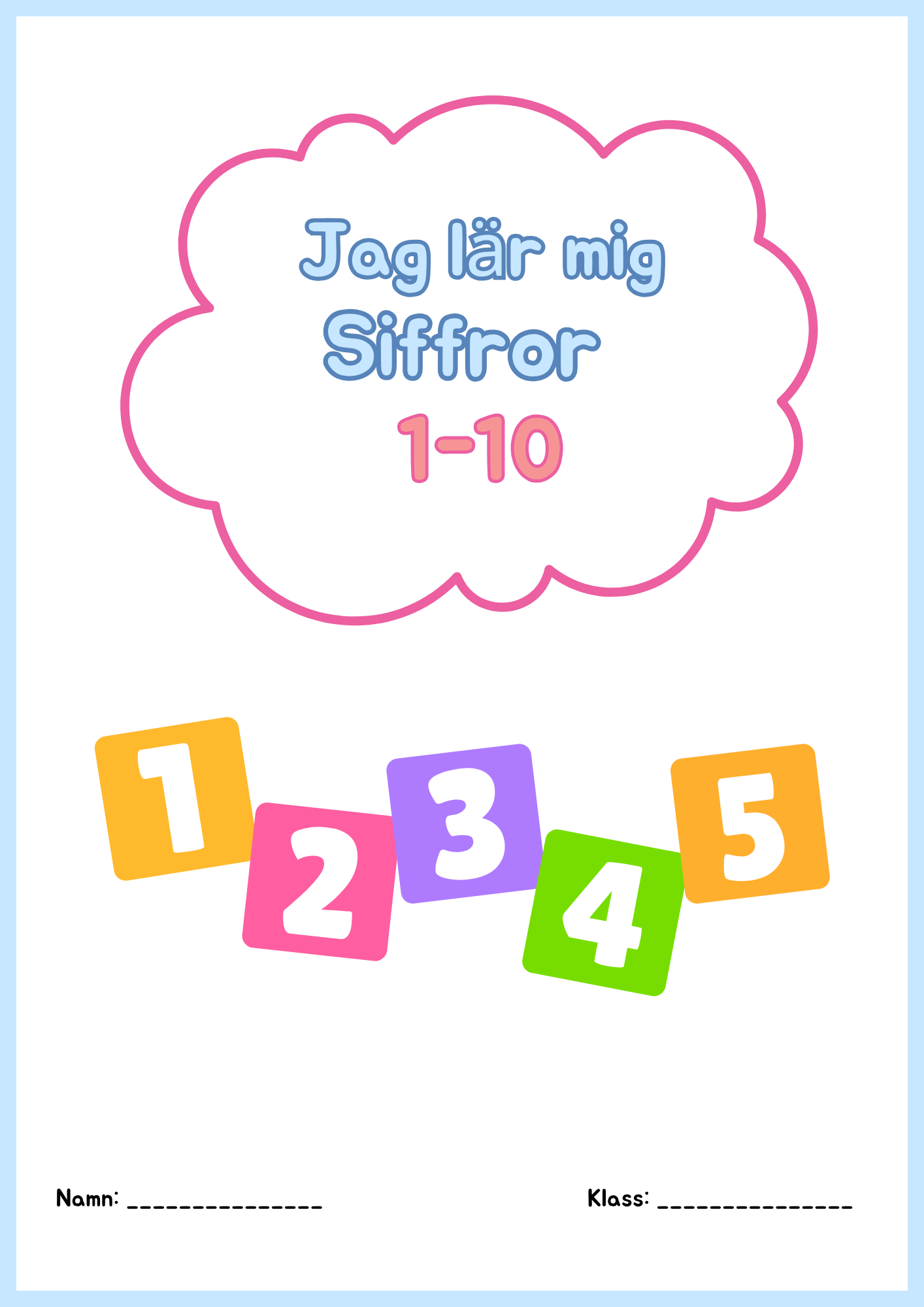 Jag lär mig siffror - 1 - 10