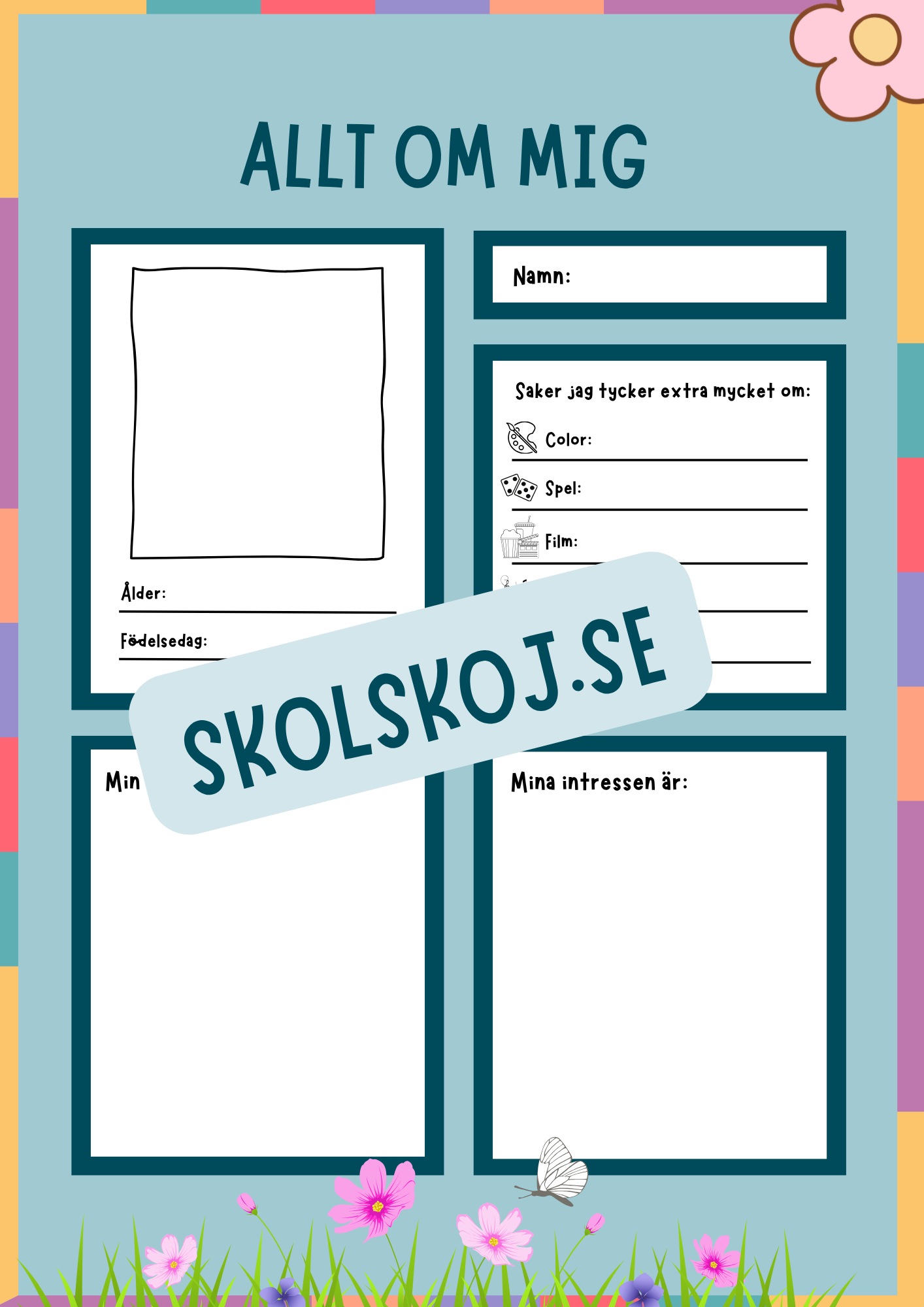 Allt om mig - Häfte - 5 sidor