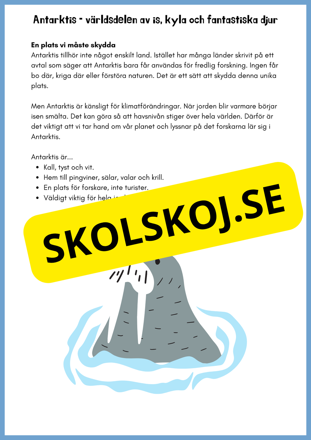 Upptäck världen - En resa genom världsdelar och världshav - Årskurs 3 - 6