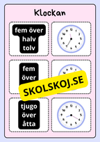 Klockan - Vi lär oss klockan (75 kort)