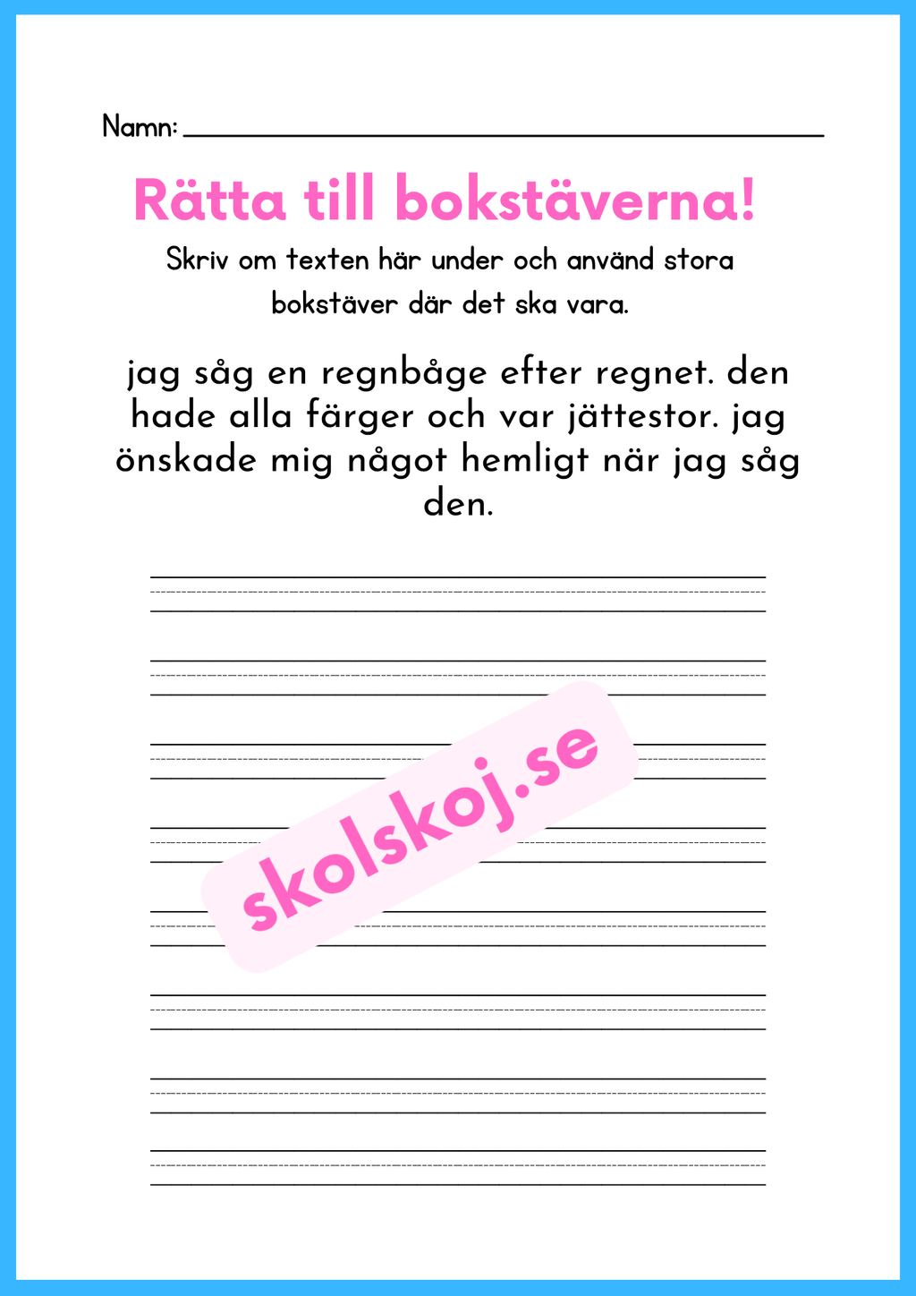 Rätta till bokstäverna