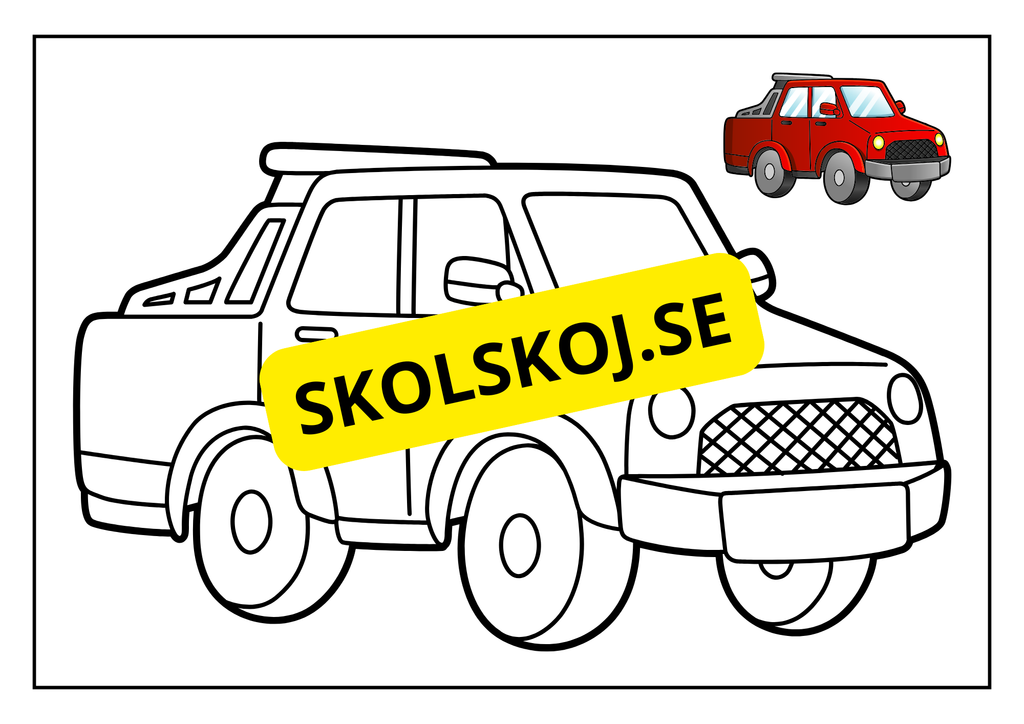 Fordon - Målarbok