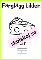 Färglägg bilderna - Skriv ordet