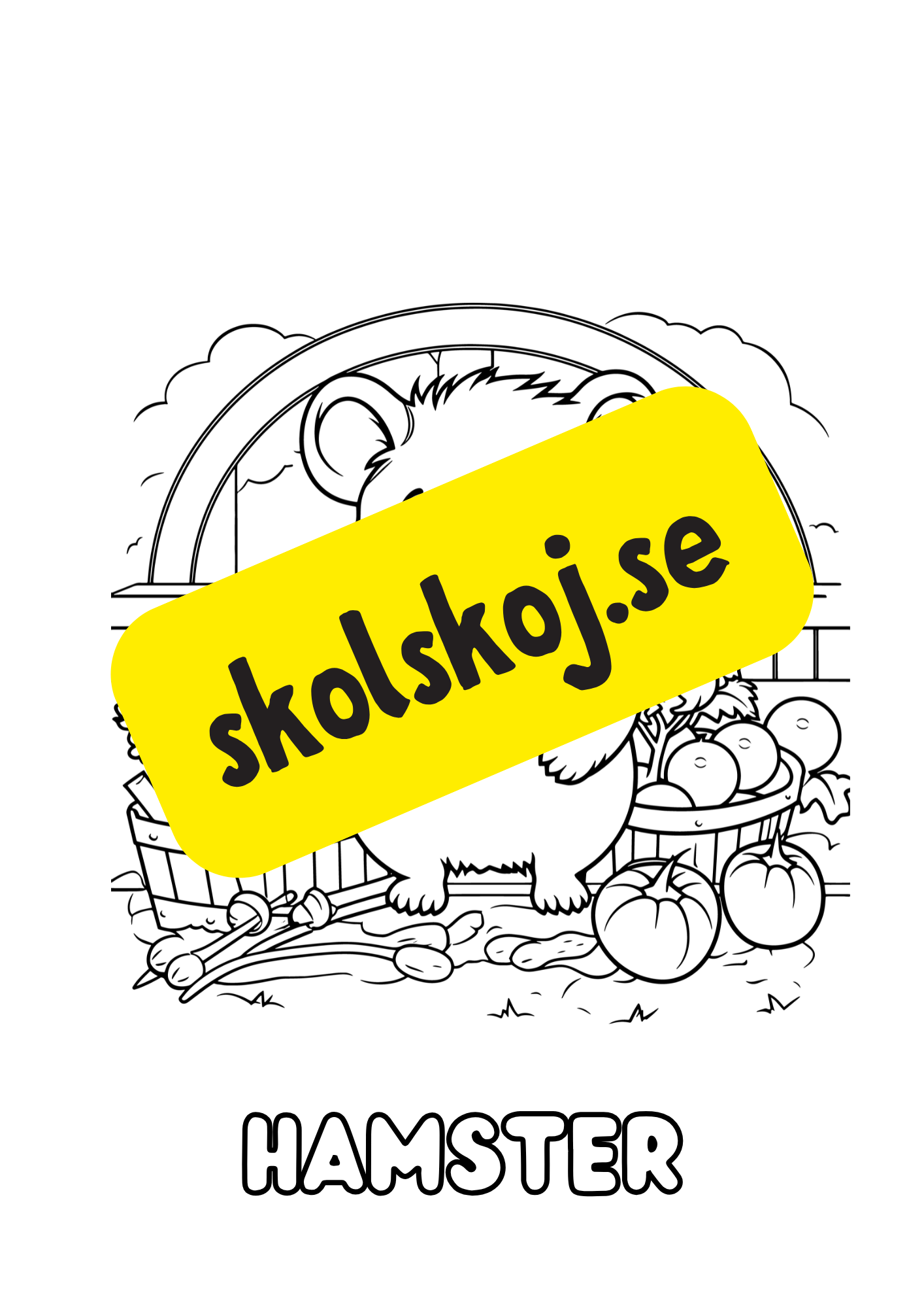 Färgläggningsbok - Djur (25 sidor)