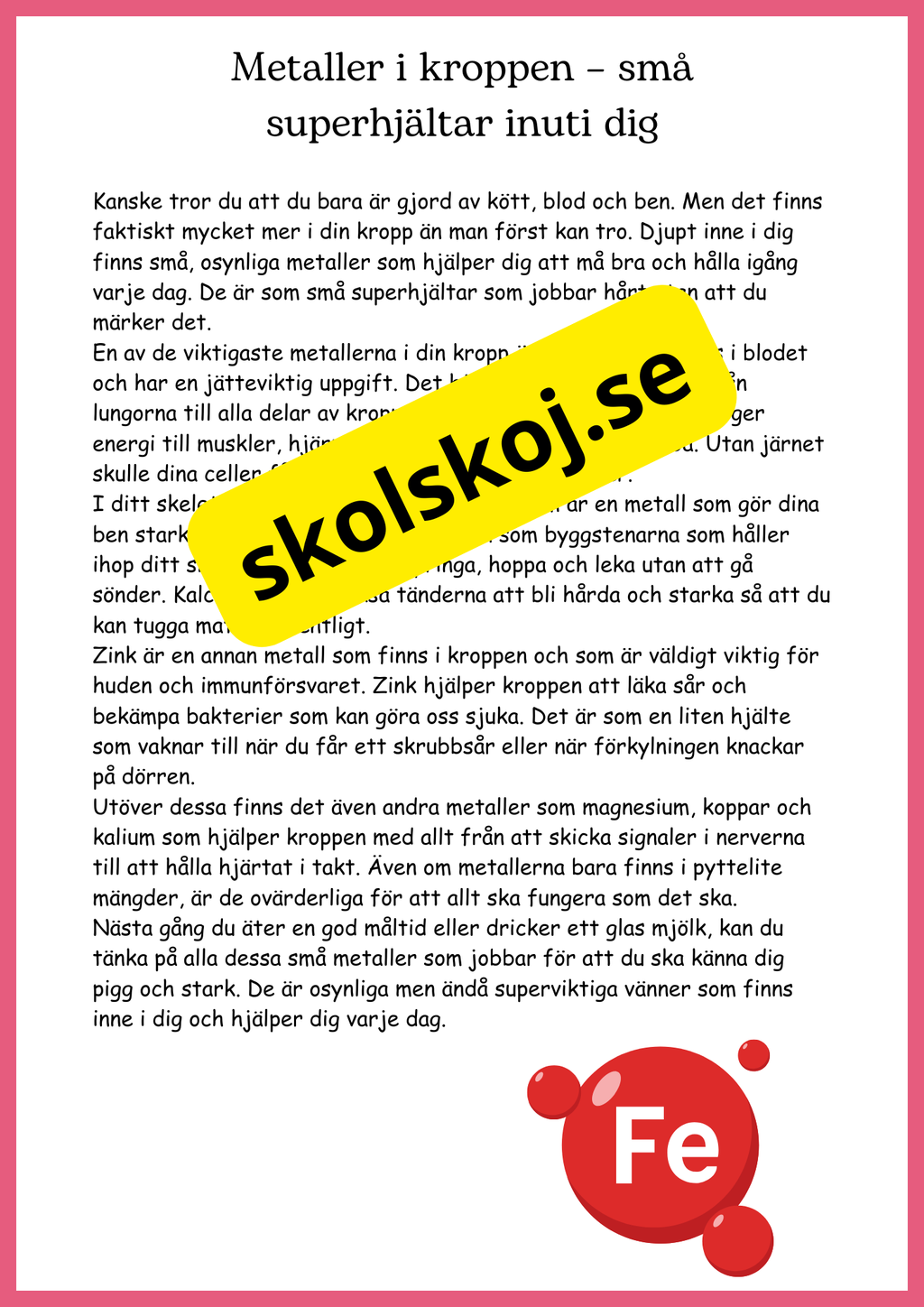 Ämnen överallt - Årskurs 4 - 6