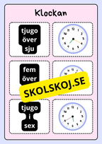 Klockan - Vi lär oss klockan (75 kort)