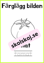 Färglägg bilderna - Skriv ordet