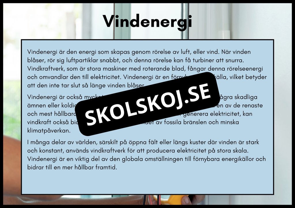 Typer av energi - Häfte - Åk 4 - 6