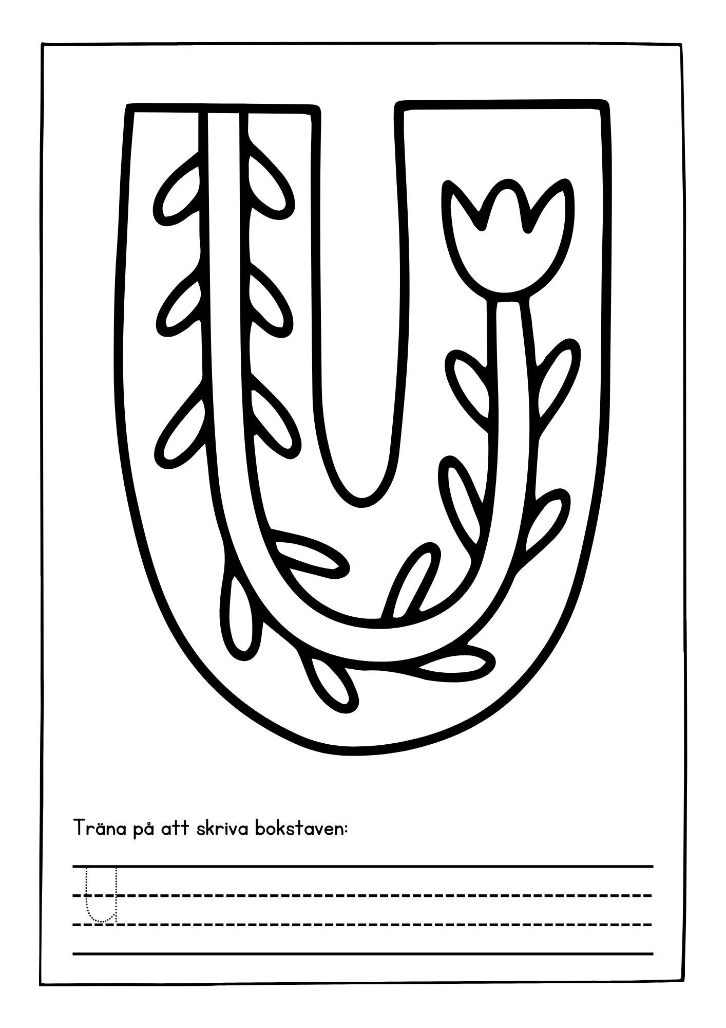 Alfabetet skriv- och målarbok