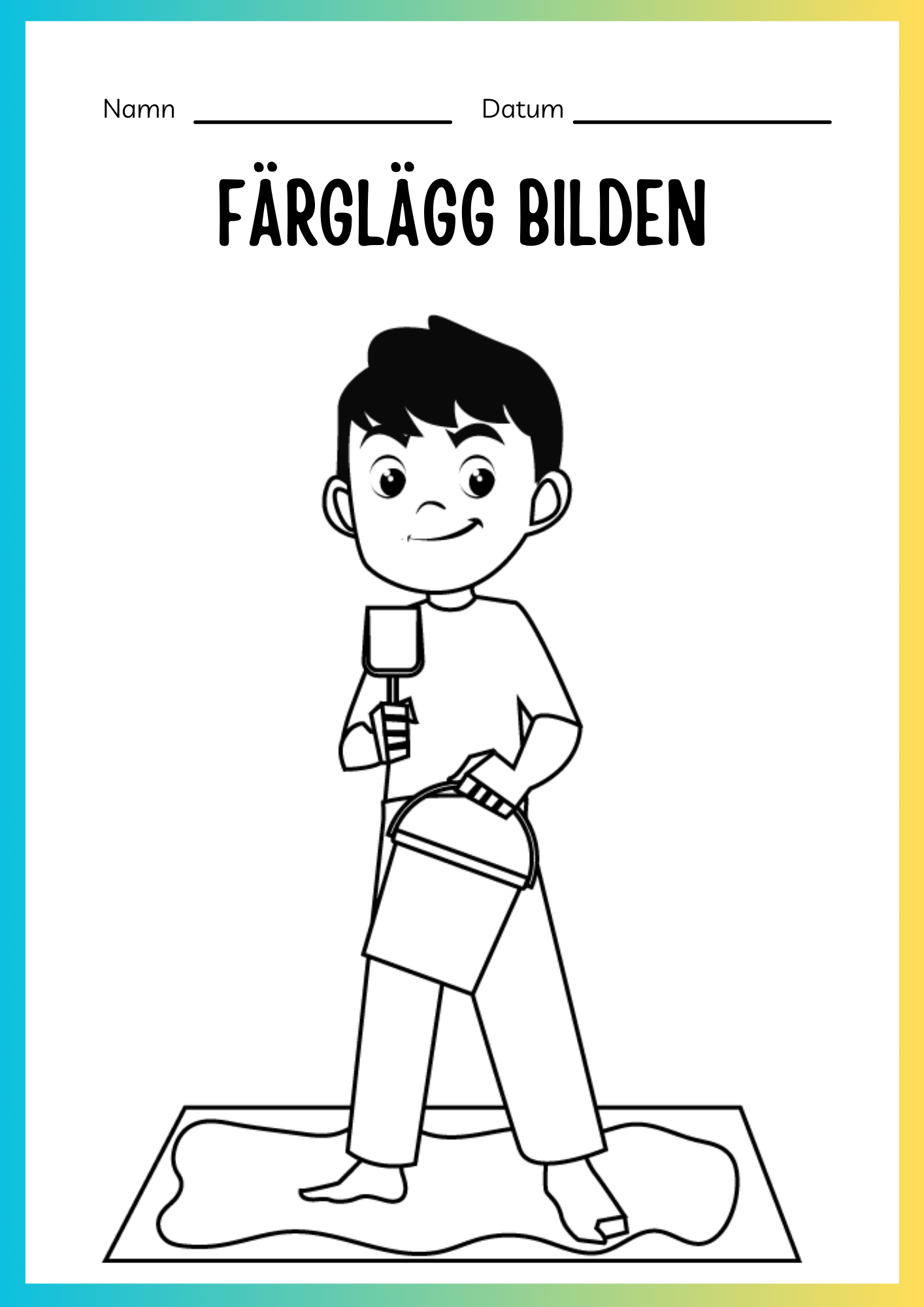 Jag lär mig skriva och räkna - Tema sommar