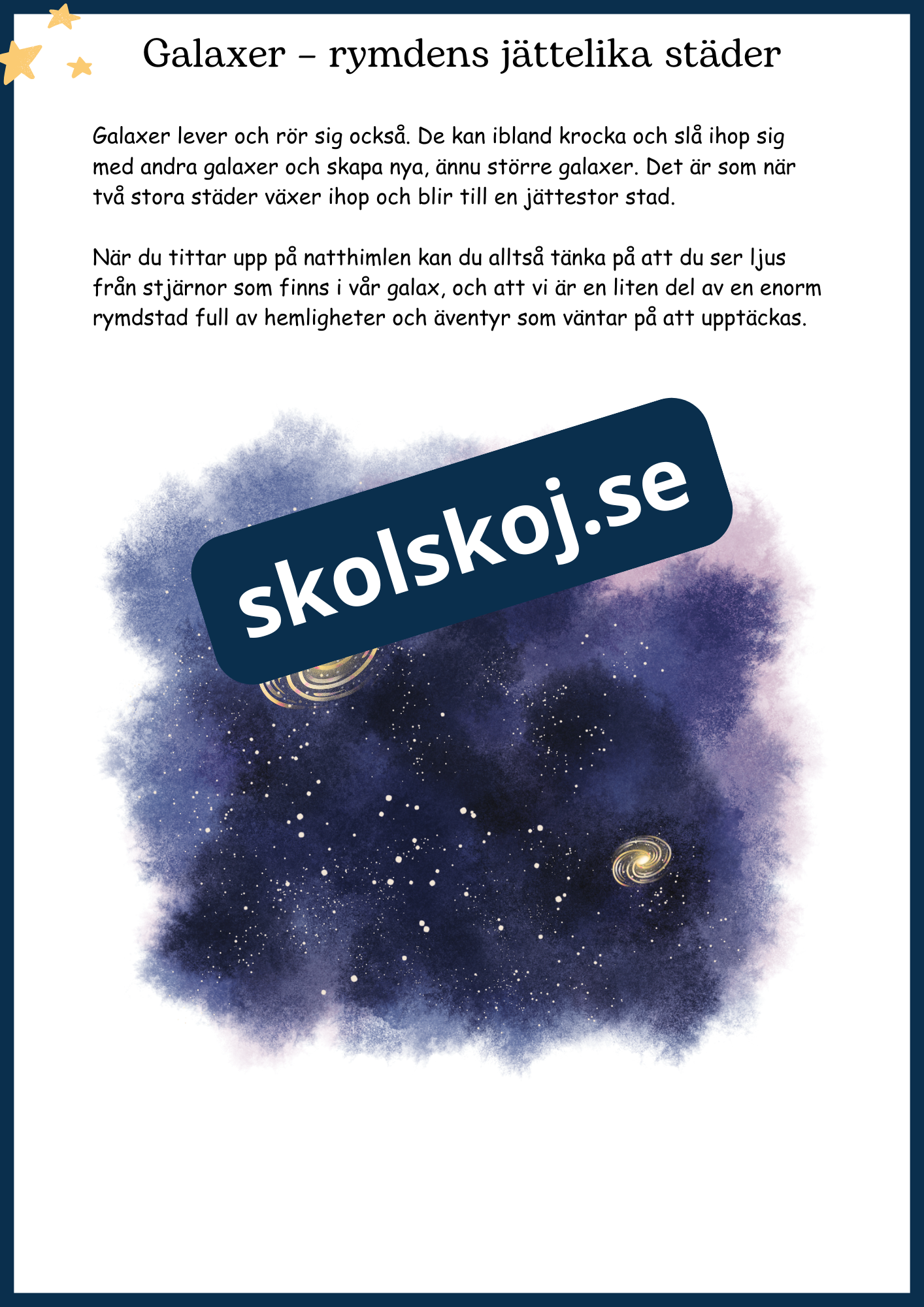 Upptäck universum - Årskurs 4 - 6 (26 sidor)