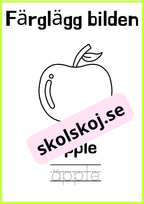 Färglägg bilderna - Skriv ordet
