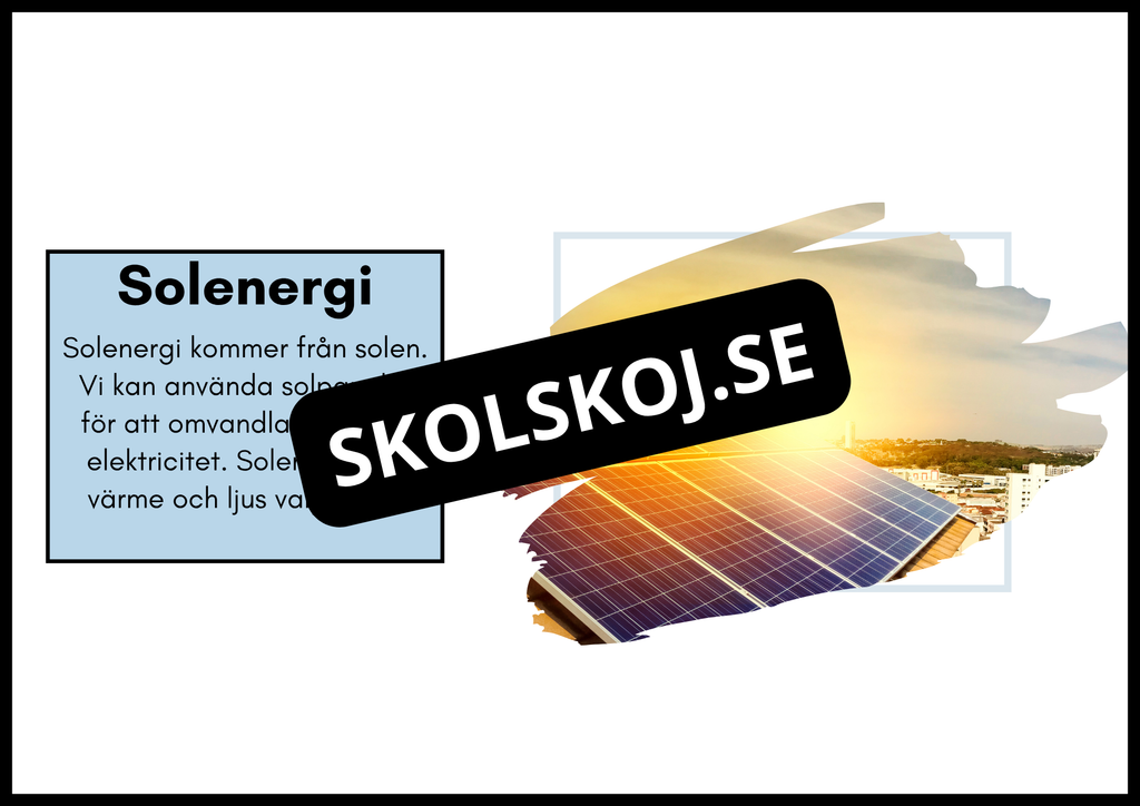 Typer av energi - Häfte - Åk 4 - 6