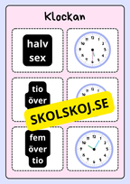 Klockan - Vi lär oss klockan (75 kort)