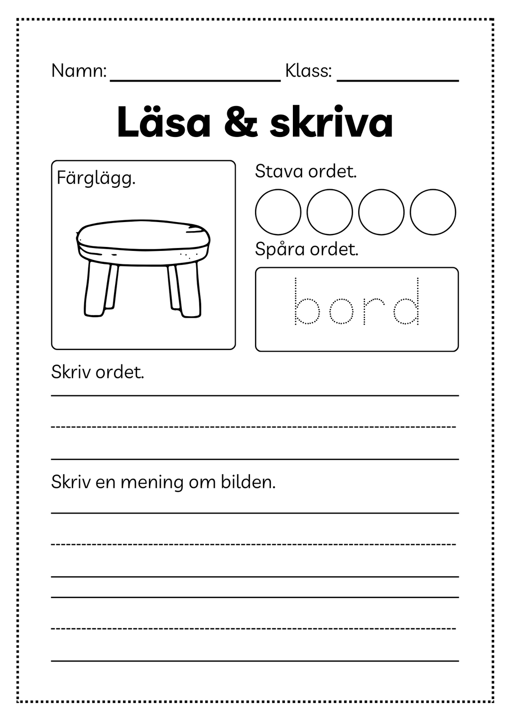Läsa och skriva - Häfte