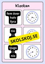 Klockan - Vi lär oss klockan (75 kort)