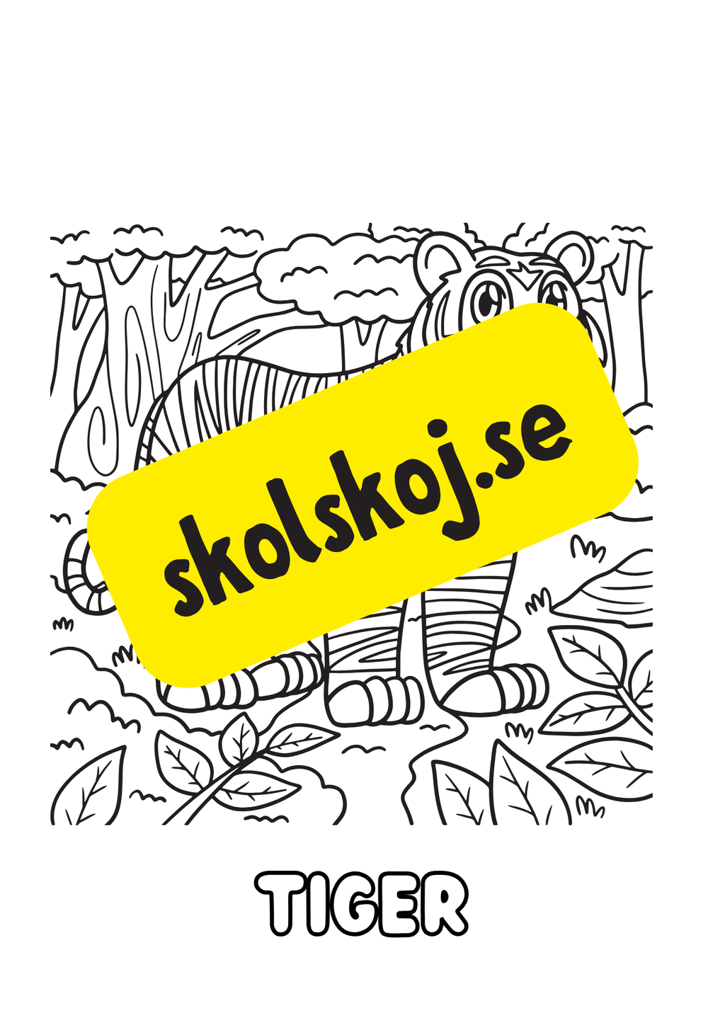 Färgläggningsbok - Djur (25 sidor)