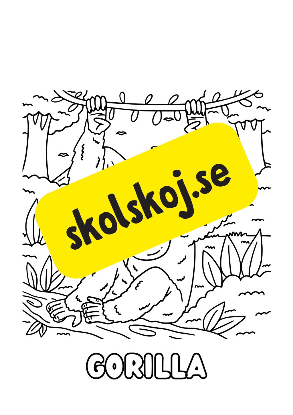 Färgläggningsbok - Djur (25 sidor)