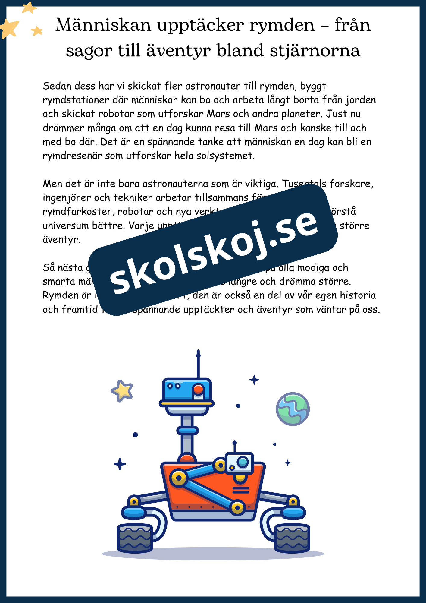 Upptäck universum - Årskurs 4 - 6 (26 sidor)