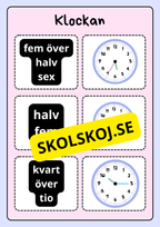 Klockan - Vi lär oss klockan (75 kort)