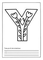 Alfabetet skriv- och målarbok