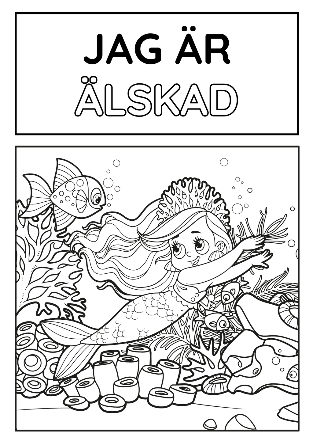 Sjöjungfru - målarbok