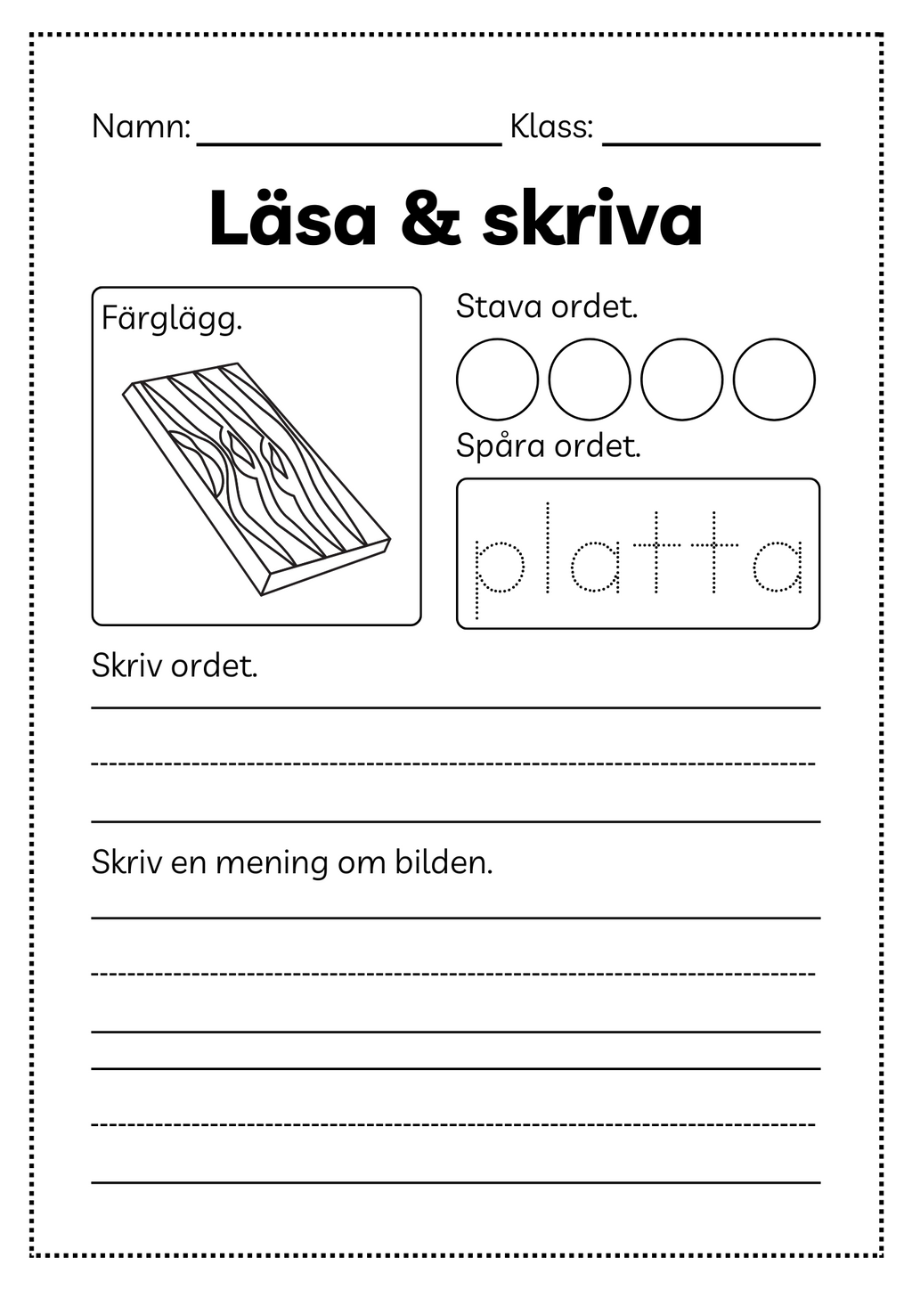 Läsa och skriva - Häfte