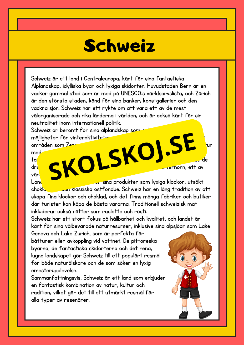 Upptäck världen - Fakta och läsförståelse - 29 sidor